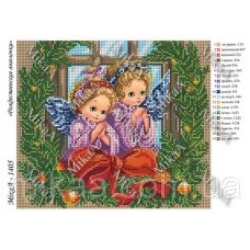 МИКА-1405 (А4) Рождественские ангелочки. Схема для вышивки бисером