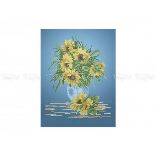 30-322 (30*40) Подсолнухи. Схема для вышивки бисером Бисерок