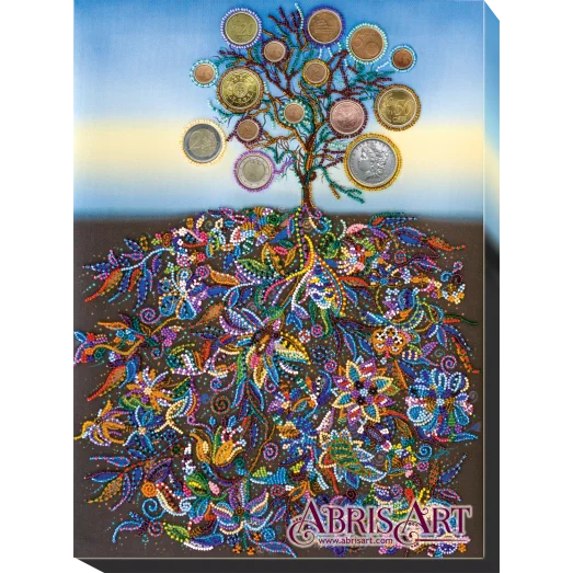 АВ-508 Денежное дерево. Набор для вышивки бисером. Абрис Арт