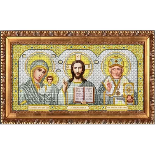 И-3004 Триптих в серебре. Схема для вышивки бисером Благовест
