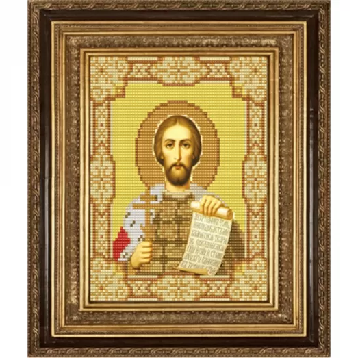 НИК-9147 Святой благоверный князь Александр Невский. Схема для вышивки бисером ТМ Конек