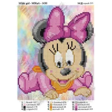 МИКА-1430 (А5) Mikki girl. Схема для вышивки бисером