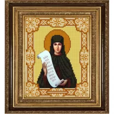 НИК-9168 Св. преподобная Аполлинария (Полина). Схема для вышивки бисером ТМ Конек