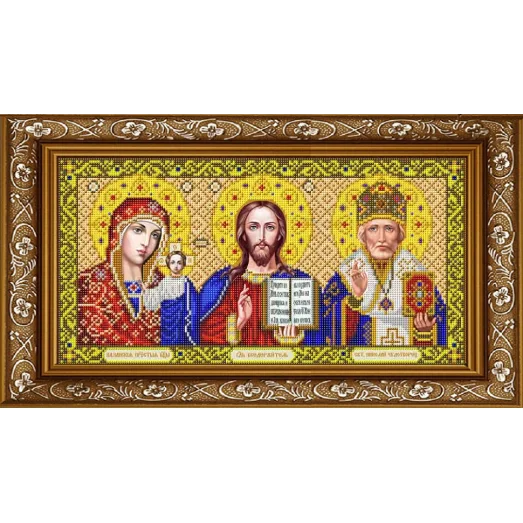 ИС-3001 Триптих в золоте. Схема для вышивки бисером ТМ Славяночка