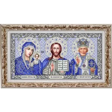 ИС-3002 Триптих в серебре. Схема для вышивки бисером ТМ Славяночка