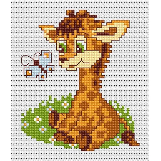 B044 Моя первая вышивка. Набор для вышивки нитками. Luca-s