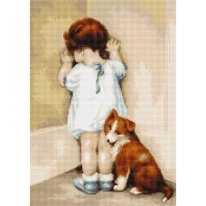 B371 Первая обида. Набор для вышивки нитками. Luca-s 