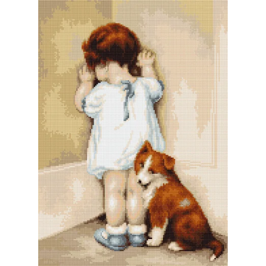 B371 Первая обида. Набор для вышивки нитками. Luca-s