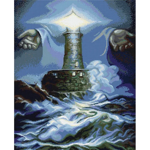 B414 Маяк. Набор для вышивки нитками. Luca-s