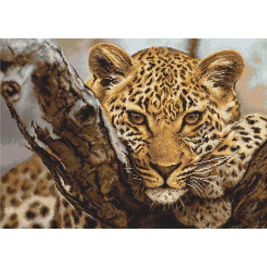 G525 Леопард. Набор для вышивки нитками Luca-s