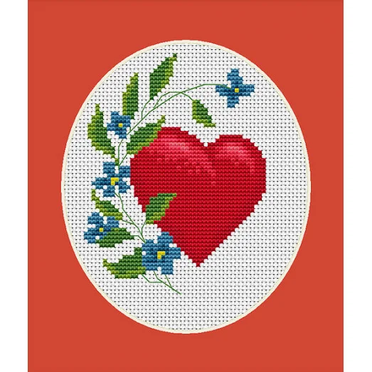 B1060 Валентинка. Набор для вышивки нитками. Luca-s