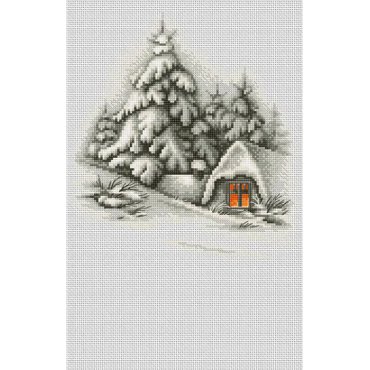 B2279 Зимний пейзаж. Набор для вышивки нитками. Luca-s