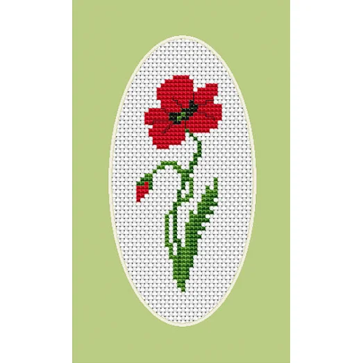 B1061 Мак. Набор для вышивки нитками. Luca-s