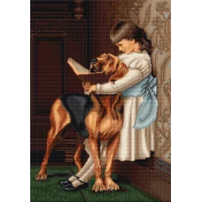 B429 Час воспитания. Набор для вышивки нитками. Luca-s 