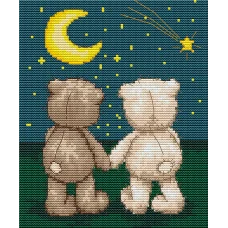 B1091 Бруно и Бьянка. Набор для вышивки нитками. Luca-s 