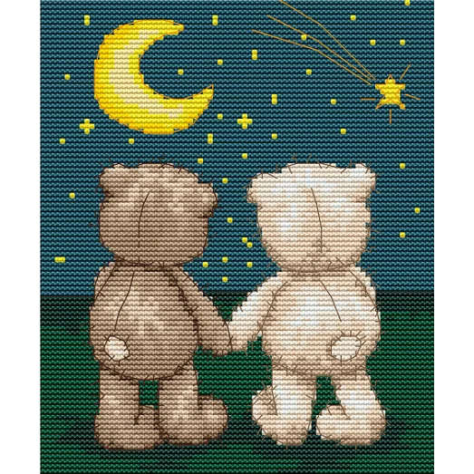 B1091 Бруно и Бьянка. Набор для вышивки нитками. Luca-s