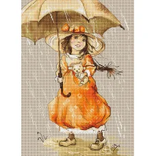 B1065 Зонтик. Набор для вышивки нитками. Luca-s 