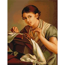 B427 Кружевница. Набор для вышивки нитками. Luca-s