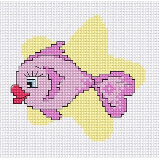 B061 Моя первая вышивка. Набор для вышивки нитками. Luca-s