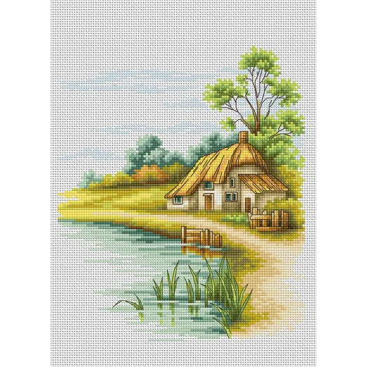 B2281 Пейзаж. Набор для вышивки нитками. Luca-s