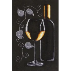B2221 Бутылка с вином. Набор для вышивки нитками. Luca-s