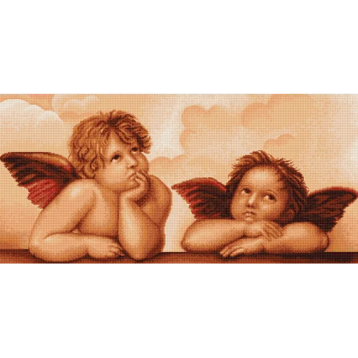 B319 Ангелочки. Набор для вышивки нитками. Luca-s