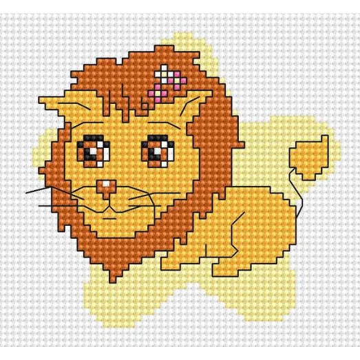 B054 Моя первая вышивка. Набор для вышивки нитками. Luca-s