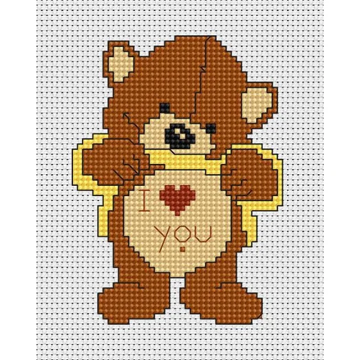 B086 Моя первая вышивка. Набор для вышивки нитками. Luca-s