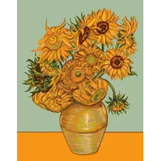 B422 Подсолнухи. Набор для вышивки нитками. Luca-s 
