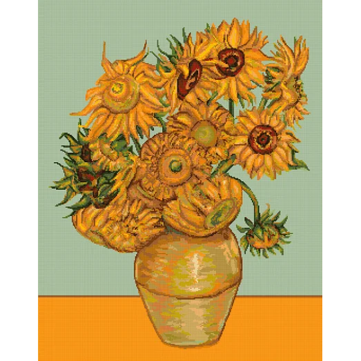 B422 Подсолнухи. Набор для вышивки нитками. Luca-s