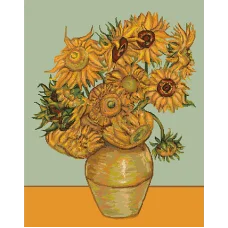 G422 Подсолнухи. Набор для вышивки нитками Luca-s 