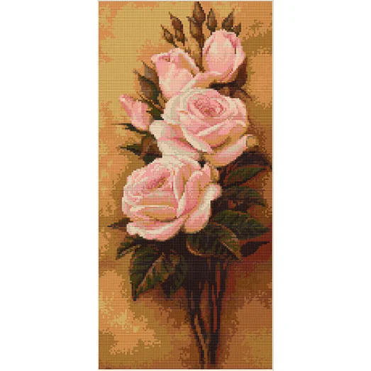 G453 Розы. Набор для вышивки нитками Luca-s