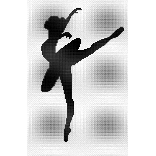 B2273 Балерина. Набор для вышивки нитками. Luca-s