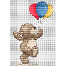 B1097 Медвежонок Бруно Набор для вышивки нитками. 