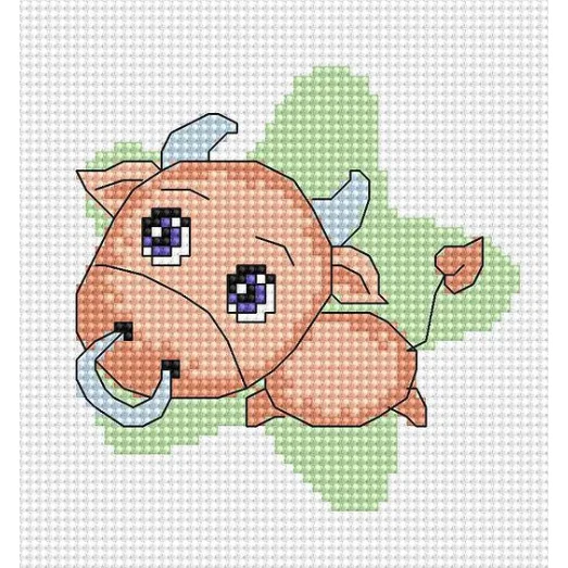 B051 Моя первая вышивка. Набор для вышивки нитками. Luca-s