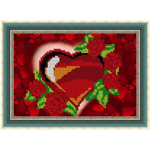 КР-092 Сердце. Схема для вышивки бисером. ТМ Фея Вышивки