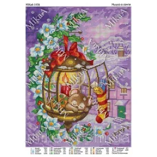 МИКА-1436 (А3) Мышка в лампе. Схема для вышивки бисером