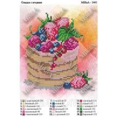 МИКА-1441 (А5) Оладьи с ягодами. Схема для вышивки бисером