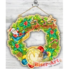 ВА-93040535 Венок новогодний под вышивку бисером БисерАрт