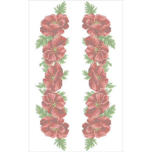 ФВЛ-136 Маки. Схема на водорастворимом флизелине. ТМ Княгиня Ольга