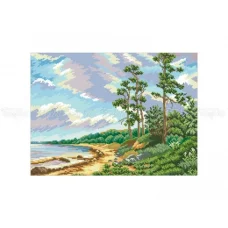 10-335 (30*40) Тихий берег. Схема для вышивки бисером  Бисерок