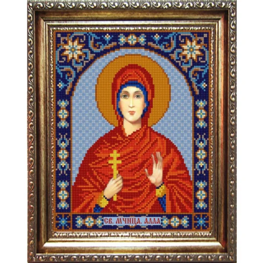 НИК-9335 Св. Мчнца Алла. Схема для вышивки бисером ТМ Конек