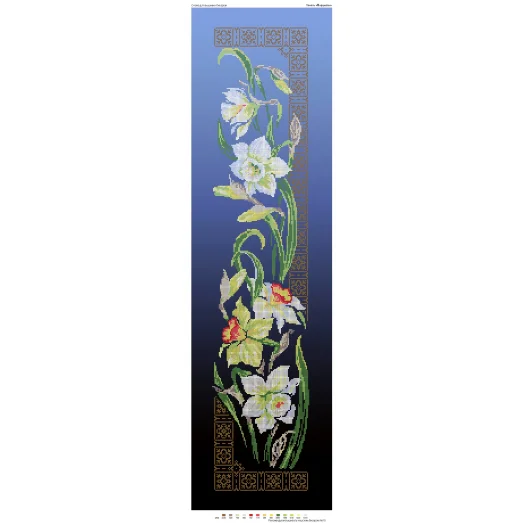 П-3102 (30*100) Нарциси. Схема для вышивки бисером. Бисерок