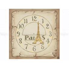 ЧВ-6044 (40*45) Часы Париж. Схема для вышивки бисером. Бисерок