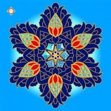 ПС-018 Заготовка для вышивки подушки Royal Sapphire Damask. ТМ Миледи