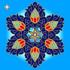 ПС-018 Заготовка для вышивки подушки Royal Sapphire Damask. ТМ Миледи