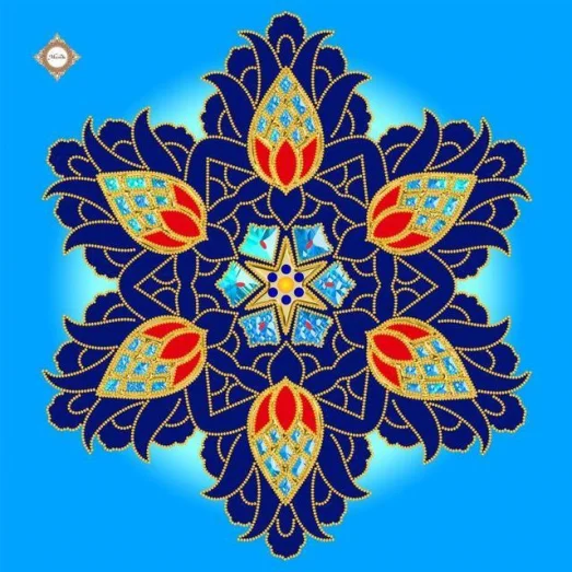 ПС-018 Заготовка для вышивки подушки Royal Sapphire Damask. ТМ Миледи