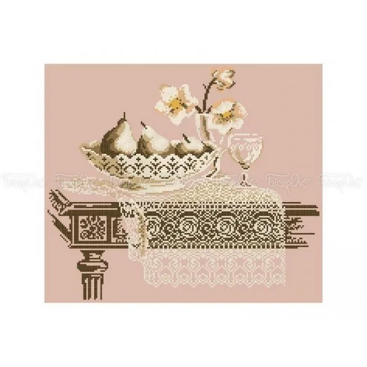 ЧВ-6062 (40*45) Натюрморт монохром. Схема для вышивки бисером. Бисерок