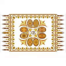 НИК-9408 Пасхальный рушник. Схема для вышивки бисером ТМ Конек