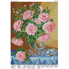ЮМА-398 Букет чайных роз. Схема для вышивки бисером